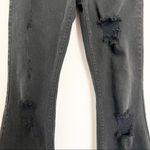 Girlish Denim High Rise Flare Distressed Jeans Faded Black Retro Western Size 29 Photo 3