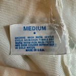 Vintage 80s Nightgown Cream Satin Quilted Embroidered Flowers Made in the USA Green Size M Photo 6