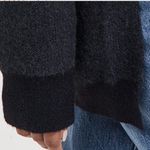 Free People Free‎ People Oversized V-Neck Sweater Black Gray Medium Photo 3