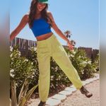 Free People  Small Mesmerize Pants Neon Yellow High Waist Straight Relax Outdoor Photo 9