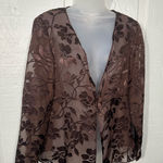 Jessica Howard  Brow Long Sleeve Sheer Blazer Size 8 EUC Photo 0