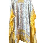 Boho Scarf Yellow Gray Floral Print Lightweight Shawl Wrap Photo 1