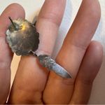 Vintage Sterling Silver Onyx Concho Earrings Womens Jewelry Estate Southwestern Photo 5