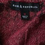 Rock & Republic Bodycon Mini Dress Red & Black Print Gold Metallic Size medium Photo 8