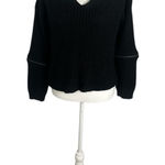 Poof! Classic Black V-Neck Sweater Photo 0