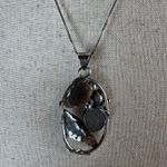 Vintage Sterling Silver Turquoise Jade Navajo Necklace Photo 6