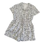 Fabletics Floral Print Crinkle Cotton Voile Short Onesie Romper Women’s Medium Photo 1