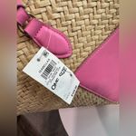 ON 34TH Isabella Pink and Tan Women's Straw Tote Bag Photo 7