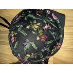 Victoria's Secret  34DDD‎ Very Sexy Push Up black Lace floral bra Leather Photo 2
