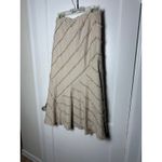 Vintage Lena Gabrielle Pirate Fringe Maxi Skirt Womens 12 Beige Indie Sleaze Y2K Tan Photo 3
