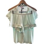 Hale Bob New  - 2 Piece Super Soft Cozy Baby Blue Pajama Shorts‎ Set Size XS Photo 2