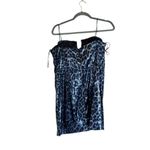 ZARA NWT Short Minj Sequin Dress Leopard Print Festive Days Navy XL Photo 11