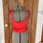 Free People  Boulevard Tie Shoulder Square Neck Tank in Guava Berry - Large Photo 12