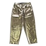Eloquii size 14 Metallic Faux Leather Trouser pant gold Photo 3
