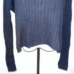 Cotton Emporium  Women’s Black Ribbed Side Button Sweater XL Crew Neck Photo 2