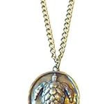 Sea Turtle Necklace Brass Beach Vacation Nautical Nature Sea Ocean Cruise Gold Photo 0