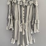 American Eagle  Striped Off-Shoulder Romper Photo 0