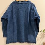 Kinsale Smocks VTG Medium Denim Cotton Pullover Top Fisherman Pockets Ireland Blue Photo 1