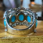 Sleeping Beauty Turquoise Sterling Silver Ring Size 6.75 Photo 4
