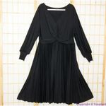 Eloquii NEW  black Knot Front Pleated Skirt Dress, plus size 18‎ Photo 3