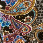 Nicole Miller women’s black Paisley Print social Dress size 16 Photo 2