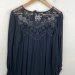 American Eagle  Crochet Black solid Dress v neck size Medium Photo 5