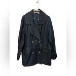 Free People  Denim Car Coat Size Medium Women’s Photo 4