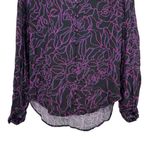 Equipment  Cornelia Button Down Blouse size Small Floral Print Long Sleeves Photo 5