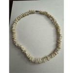 Vintage Y2K Womens White Pebbled Stone Collar Choker Necklace Surfer Beachy 90's Photo 1