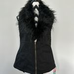 Peach Love California NWT Peach Love Black Utility Vest Sz SM Photo 2