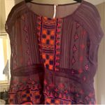 Free People  Maroon all of your feelings embroidered top XS Photo 0