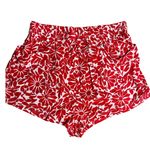 Free People  Red & White Linen Blend Boho Floral Emma Patch Pocket Shorts Size‎ Photo 2
