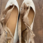 Stuart Weitzman  Espadrille‎ Flats Wrap Up Tie Shoes Size 8.5M Vacation Beach Photo 4