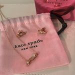 Kate Spade  New York Ready Set Bow Gift Set Rose Gold Earring Necklace Set Photo 1