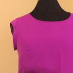 Merona Keyhole Back Faux Silk Purple Blouse Photo 1