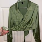 Cider  green wrap top Photo 2