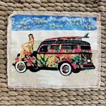 Vintage Y2K Beach Surf Volkswagen Bug Corn Husk Wicker Small Handbag Purse Multiple Photo 3