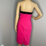 EXPRESS Stretch Strapless MIDI Dress Hot Pink and Black Size 8 Photo 4