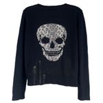 Skull Cashmere 360 Cashmere Raj Cashmere Skull Leopard Crewneck Sweater Black Size S Photo 8