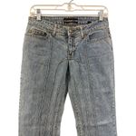 Bebe ‎ Jeans Women's Size 27 Raw Hem Flared Denim Light Wash Photo 2