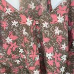 Banana Republic Brown Coral Pink Off White Warm Neutral Floral Print Tank Top S Photo 2