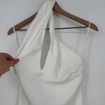 Lulus Beyond Classy White Satin Halter Midi Dress Size M Size M Photo 4