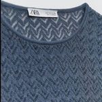 ZARA NWT POINTELLE CROP SWEATER Photo 7
