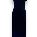 Necessary Objects Black ribbed knit maxi dress, women's large stretchy sleeveless scoop neck maxi Photo 1