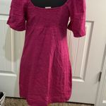 A New Day NWT Dress Size Small Womens Pink Puff Sleeve Linen Blend Casual Party Photo 1
