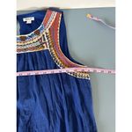 Westport  womens dress blue with embroidery size L tank knee length Photo 5