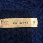 ZARA KNIT Blue Chunky Alpaca Wool Blend Sleeveless Sweater Dress Tunic Small Photo 4