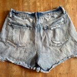 KanCan High Rise Mom Distressed Stretch Jean Shorts Size 11/29 Blue Photo 2