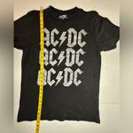 AC/DC  Black Graphic Glitter‎ T-shirt Rock Band Groupie Cotton Music Size Small Photo 5