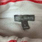 Talbots T by  Women’s Rainbow Striped Half Zip Sweatshirt Size S Nautical Preppy Photo 7